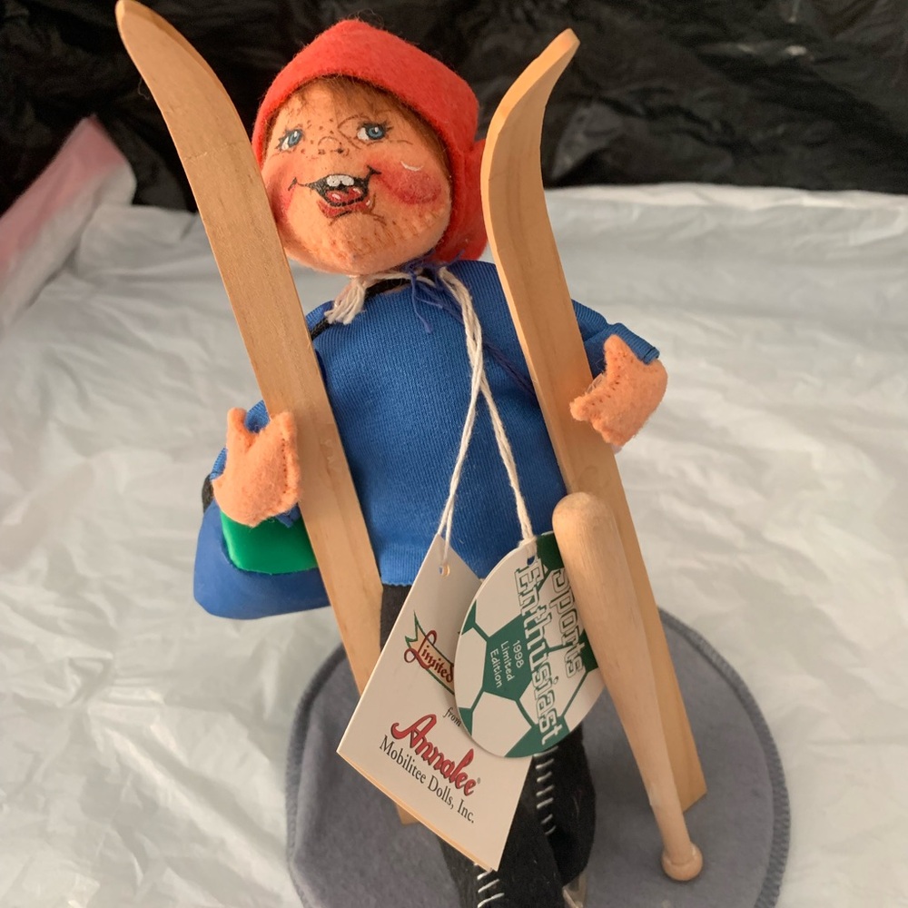 Anri Skier Doll with Wooden Skis